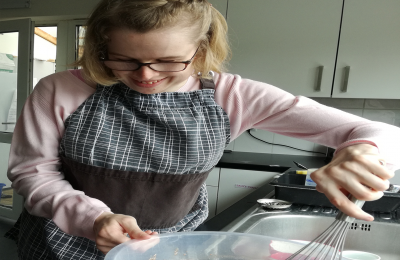 Cabrini residents in cooking workshop