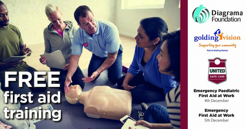FREE first aid training Diagrama Foundation