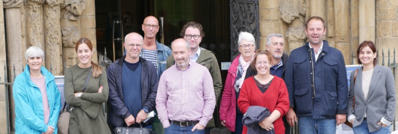 GALA project partners outside Rochester Cathedral , the venue for the final exhibition in 2019.
